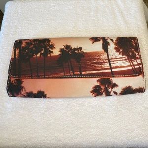 Juicy Couture Palm Tree Print Clutch